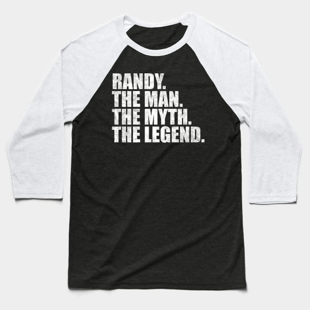 Randy Legend Randy Name Randy given name Baseball T-Shirt by TeeLogic